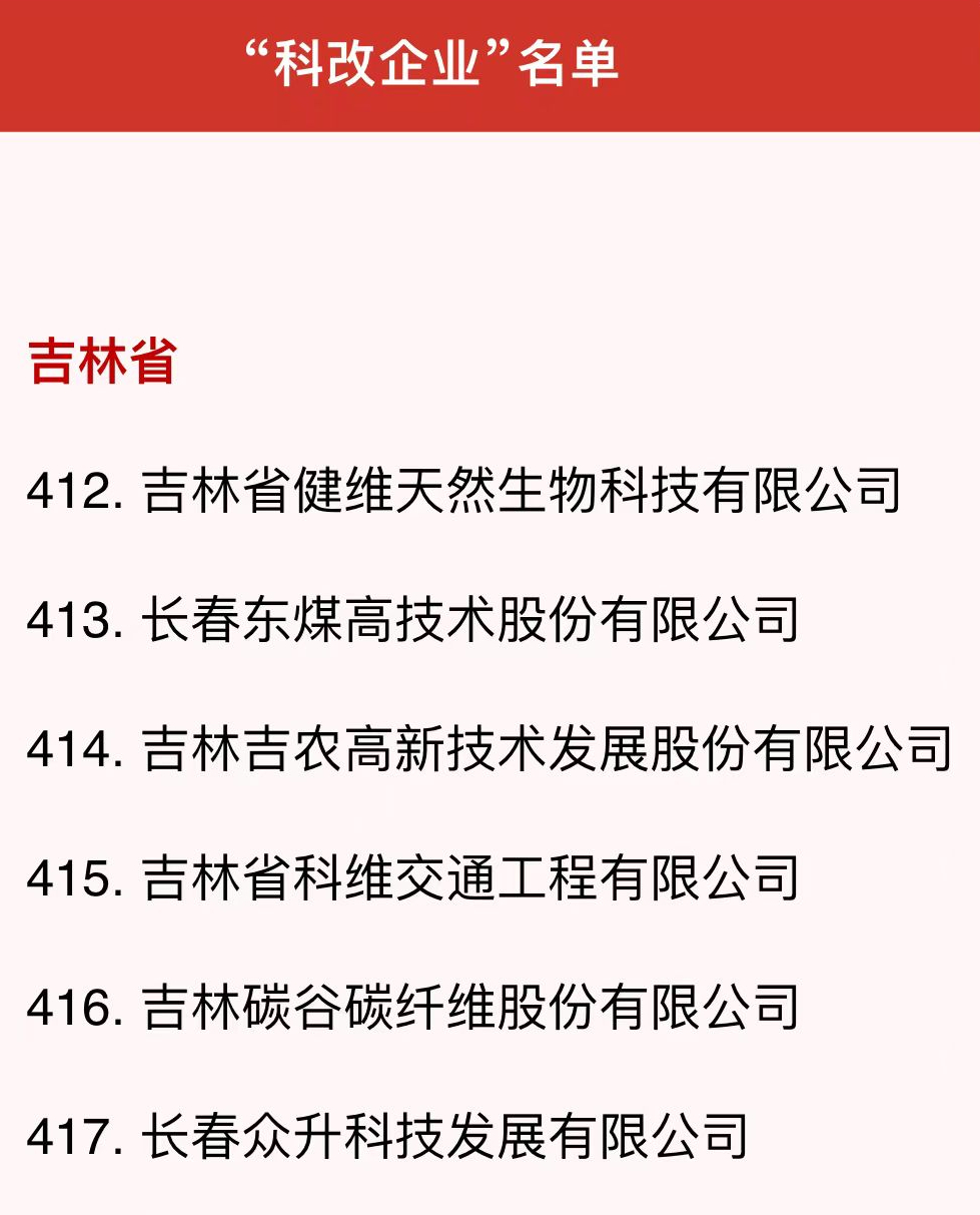 国务院国有企业改革领导小组科改示范企业